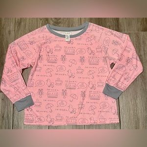 New Long Sleeve Medium Polyester Friends Theme Sleep Shirt Pajama Top Soft